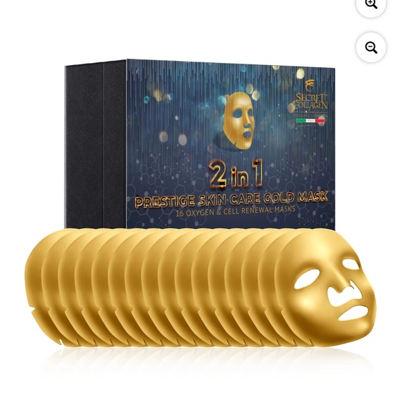 Other - 2 in 1 Prestige Skin Care Gold Mask | Oxygen Cell Renewal Masks Pack of 16